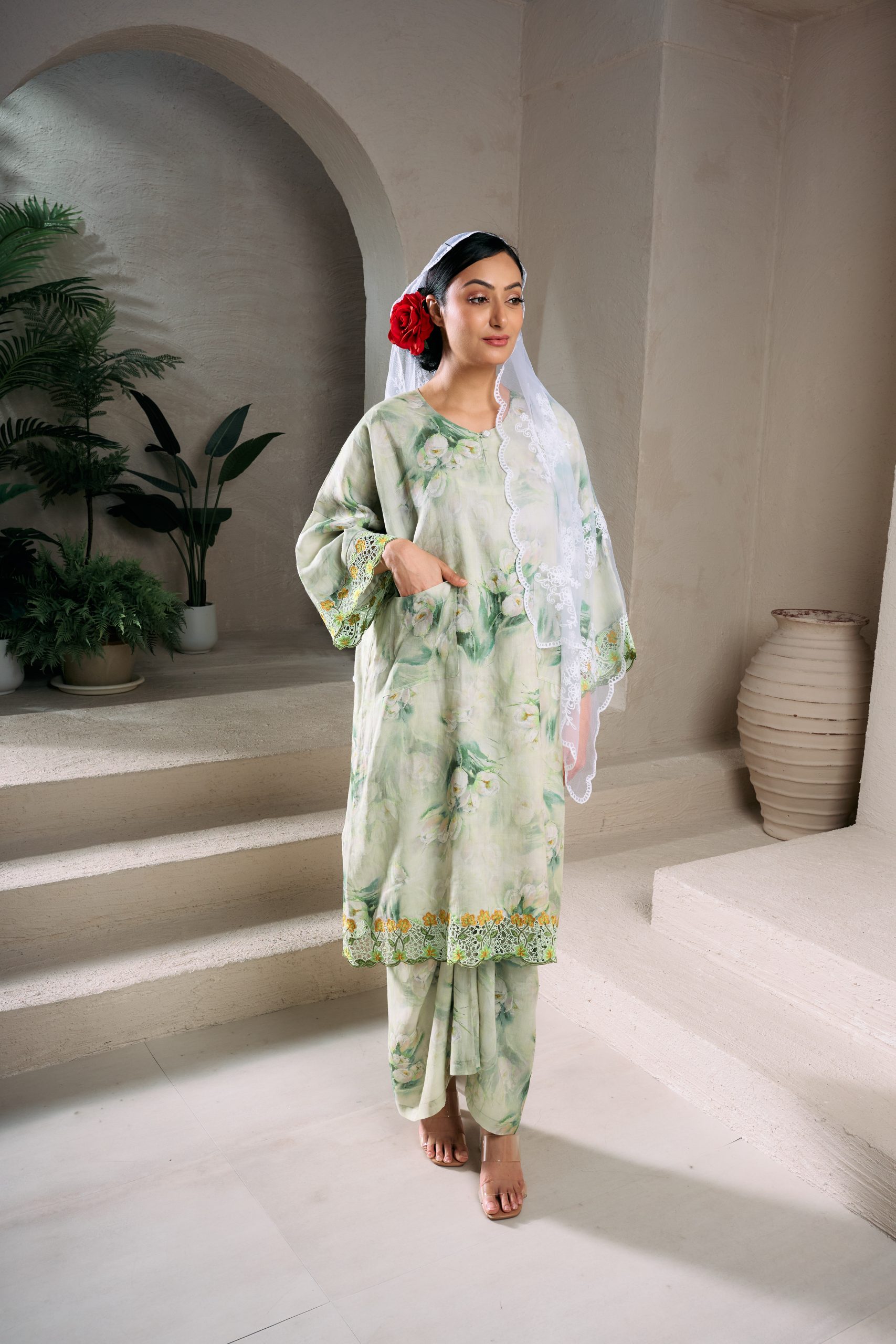 Kurung puteri Kelopak Pastel